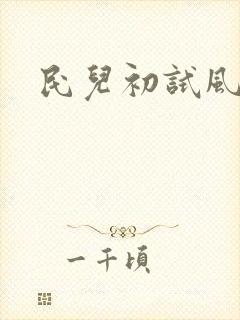 民儿初试风雨录