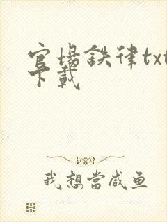 官场铁律txt下载