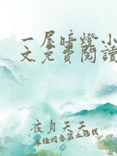 一屋暗灯小说全文免费阅读