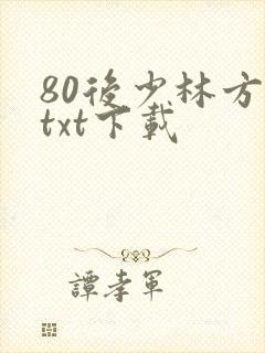 80后少林方丈txt下载
