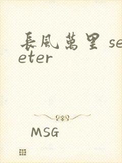 长风万里 seeter