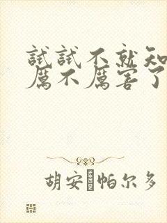 试试不就知道我厉不厉害了