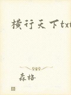 横行天下txt