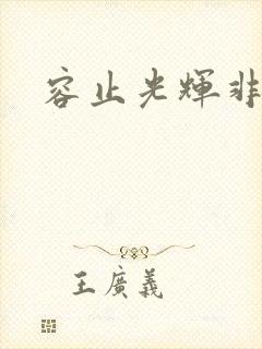 容止光辉非世人