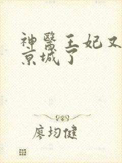 神医王妃又轰动京城了