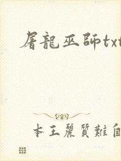 屠龙巫师txt