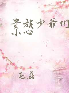 贵族少爷们 请小心