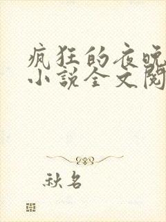 疯狂的夜晚苏柔小说全文阅读