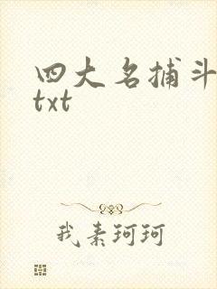 四大名捕斗将军txt