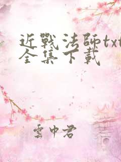 近战法师txt全集下载