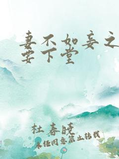 妻不如妾之夫人要下堂