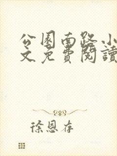 公园南路小说全文免费阅读