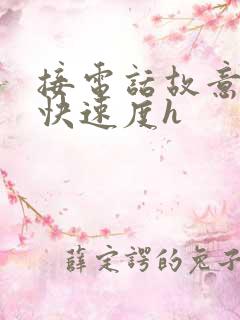 接电话故意做加快速度h