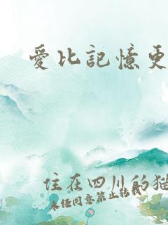 爱比记忆更长久