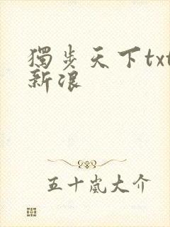 独步天下txt新浪