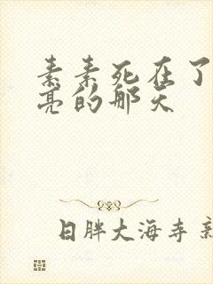 素素死在了最漂亮的那天