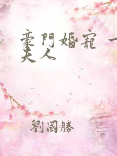 豪门婚宠 一品夫人