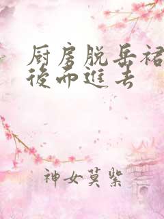 厨房脱岳裙子在后面进去