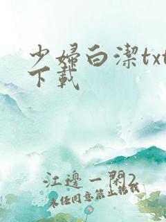 少妇白洁txt下载