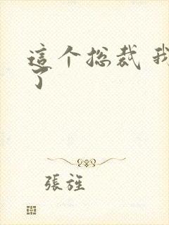 这个总裁 我要了