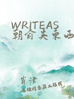 WRITEAS朝俞夹东西