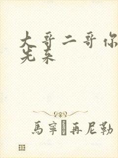 大哥二哥你们谁先来