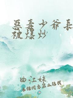 恶毒少爷长大后被爆炒