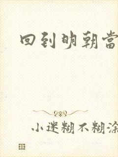 回到明朝当太子