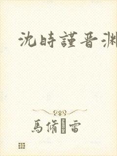 沈时谨晋渊小说