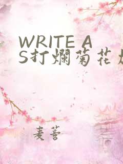 WRITE AS打烂菊花加姜