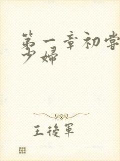 第一章初尝云雨少妇