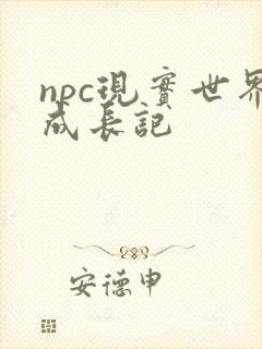 npc现实世界成长记