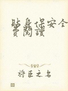 贴身保安全文免费阅读