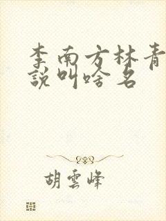 李南方林青青小说叫啥名