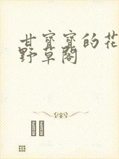 甘宝宝的花苞澜野草阁