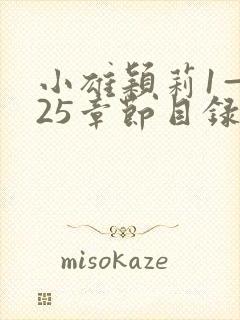 小雄颖莉1—925章节目录