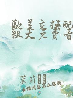 欧美交换配乱吟粗大免费看