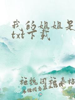 我的姐姐是美女txt下载