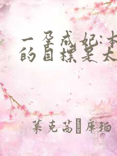 一孕成妃:本宫的目标是太后