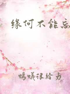 缘何不能忘记你