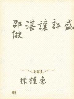 邵湛让许盛自己做