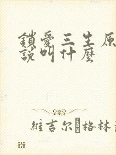 锁爱三生原著小说叫什么