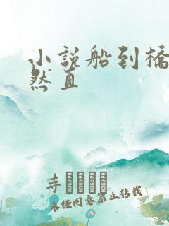 小说船到桥头自然直