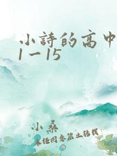 小诗的高中日记1一15