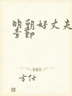 明朝好丈夫最新章节