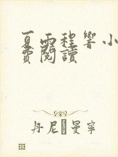 夏雨程响小说免费阅读