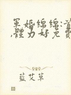 军婚绵绵:首长,体力好免费阅读