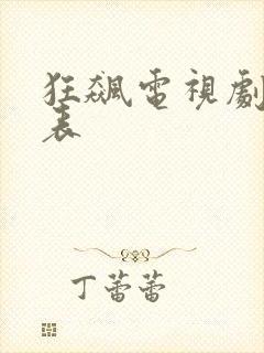 狂飙电视剧演员表