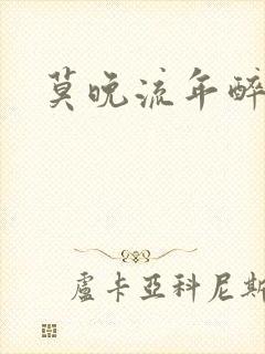 莫晚流年醉倾城