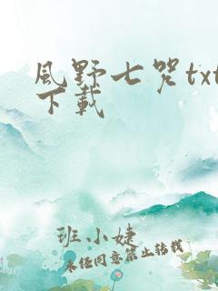 风野七咒txt下载